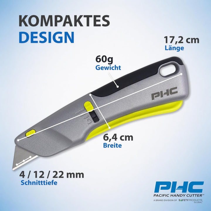 PHC Victa Auto-retract | sicheres, robustes Cuttermesser mit Stahlklinge