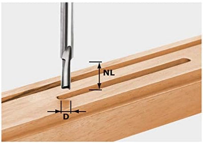 Festool Nutfräser HW S8 D8/30 8 x 30 mm VHW, 8 x 30 mm VHW