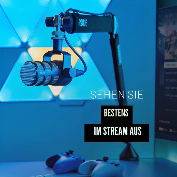 RØDE PodMic Dynamisches Mikrofon mit Rundfunkqualität mit integrierter Schwenkhalterung für Podcasti