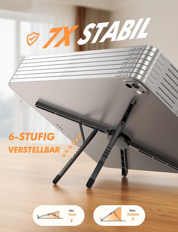 Lamicall Laptop Ständer, Laptopständer für Schreibtisch, Faltbar &amp; Tragbar | [SUPER Leicht &amp; Kompatk