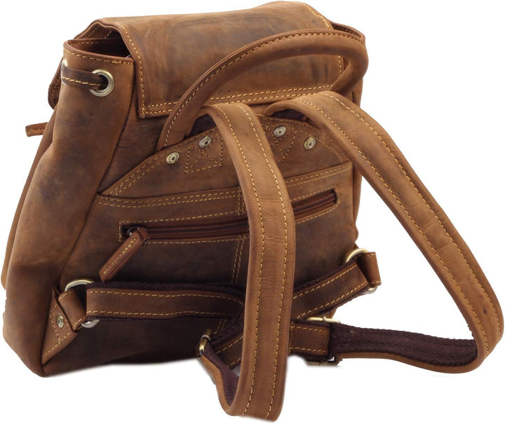 Greenburry Vintage Rucksack Braun 28x28x12cm Tasche Ledertasche