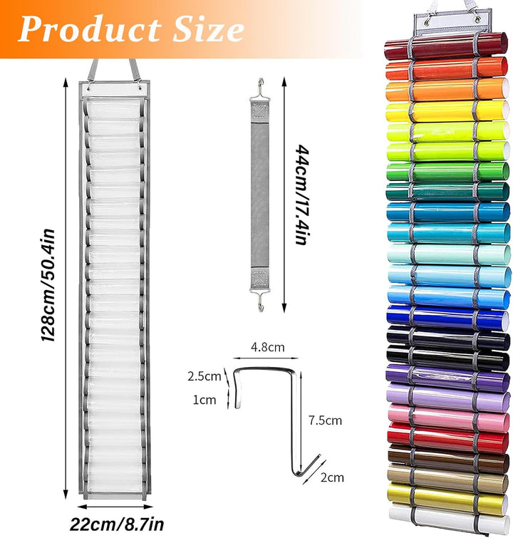 Begpoee Vinyl-Rollen-Organizer, Vinylrollenhalter Wandhalterung, Vinyl Rollenhalter, Vinyl Organizer