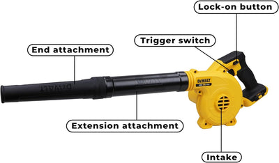 DeWalt Akku-Gebläse / Luftbesen (18V, 290 km/h Blasgeschwindigkeit, drei-Stufen-Schalter, Lieferung