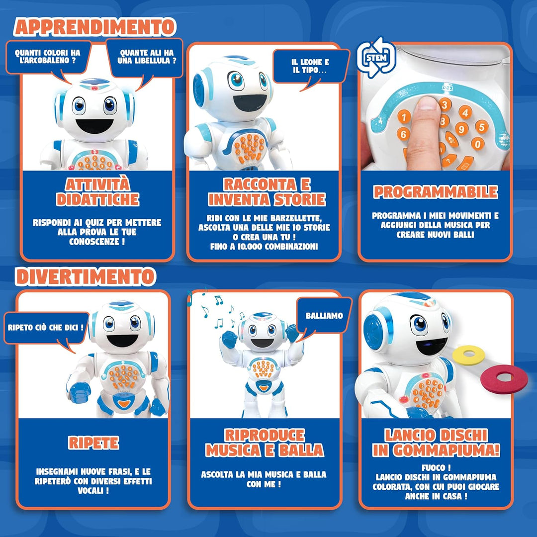 Lexibook, Powerman Star Sprechen Roboter Walking Fernbedienung STEM Kinder 4+, ROB85IT Lexibook _Pow