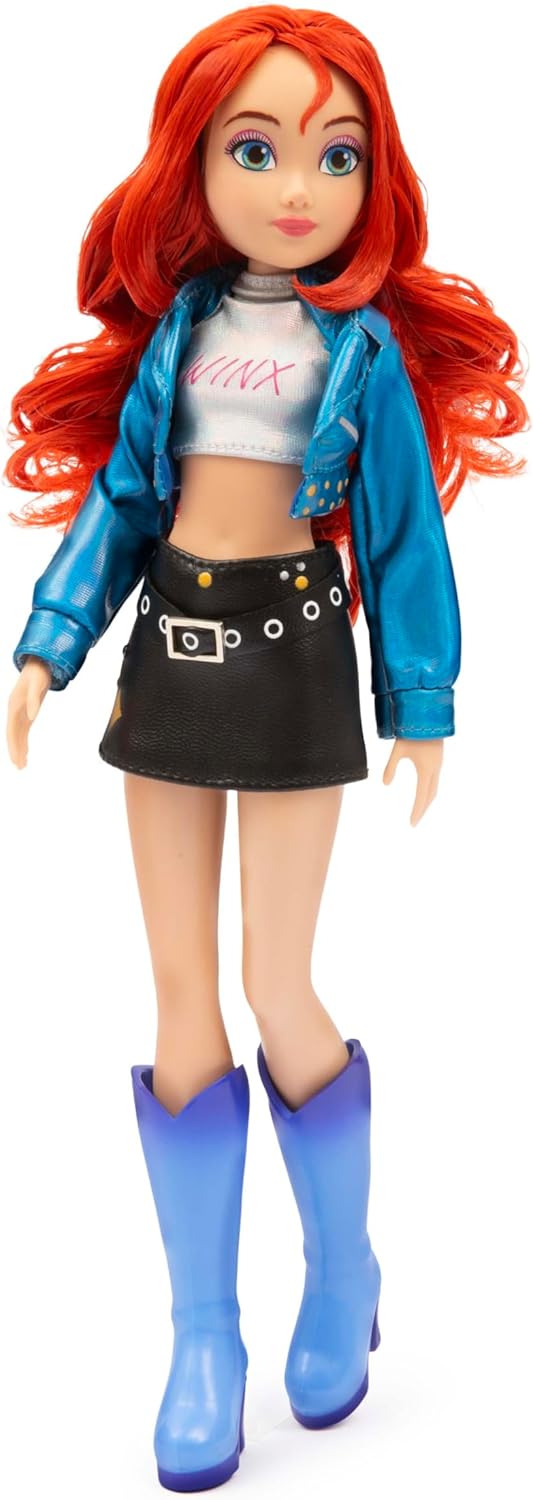 Winx Club Beauty Pop Doll – Bloom with Fashion Concert Outfit &amp; Glitter Gel – Fully Articulated Fair