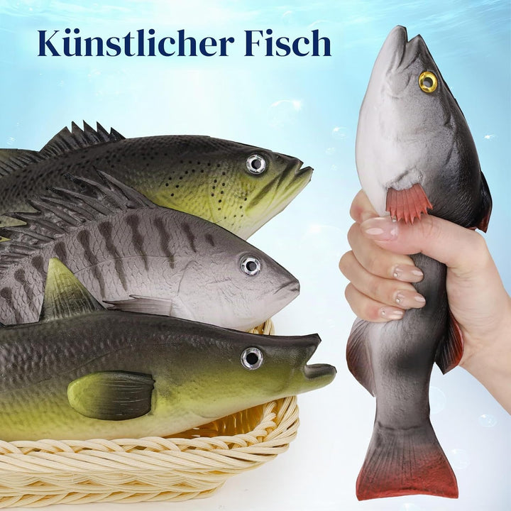 4 Stück Künstliche Fisch Deko Gefälschte Kunststoff Fische Simulataed Realistische Lebensmittel Unte