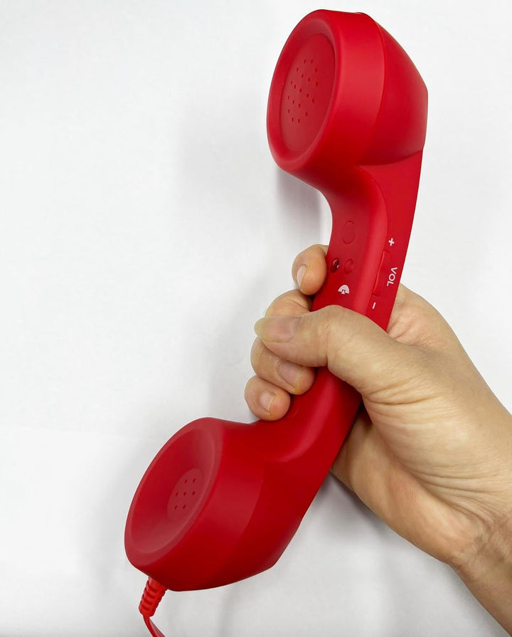 Retro Telefon Hörer Empfänger Kopfhörer für Handy mit Komfortabler Anruf, USB-C Port, mit Antwort-Ta
