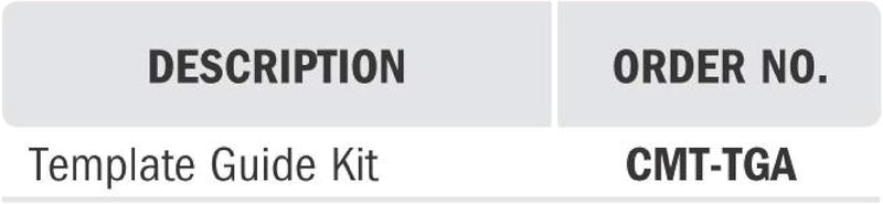 CMT CMT – TGA – 7-bushing Template Guide Kit (10 PCS) FOR Routers