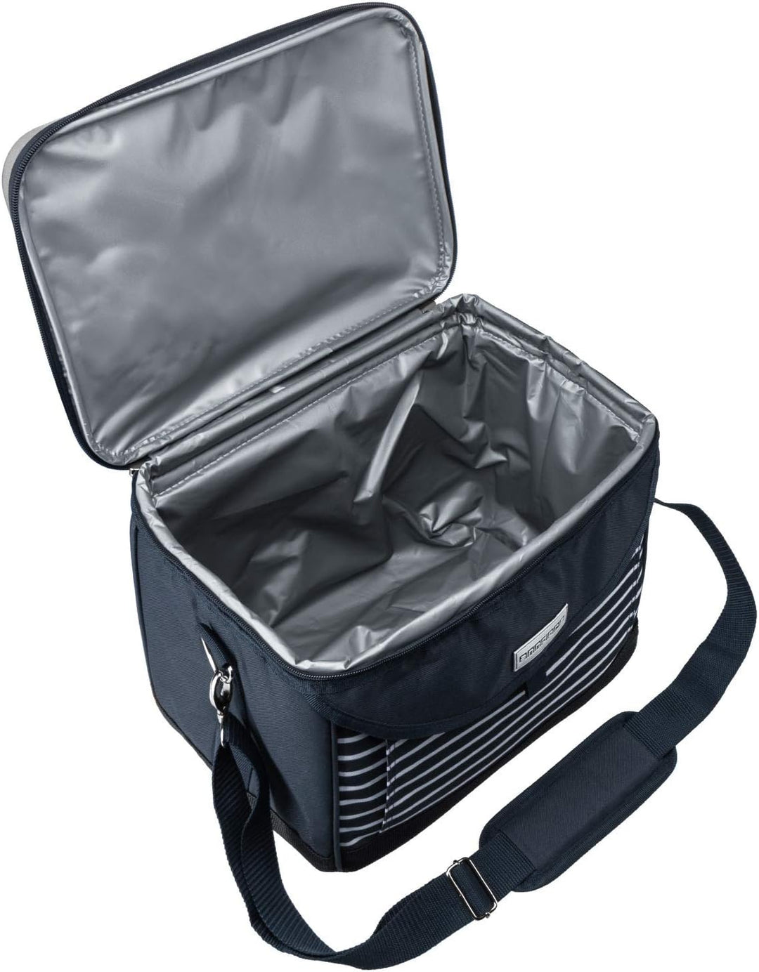 anndora Kühltasche 22 L Picknick Kühlbox 35 x 24 x 27 cm - Farbauswahl navy blau weiss, navy blau we