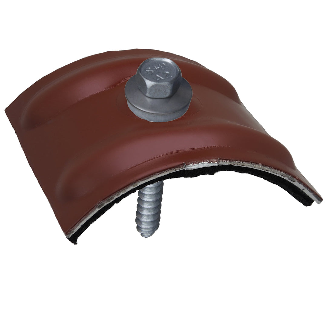 100 Kalotten Sinus Rotbraun RAL 8012 24° Profil 76/18 Wellplatten + Fassadenbauschrauben 6,5x64 100