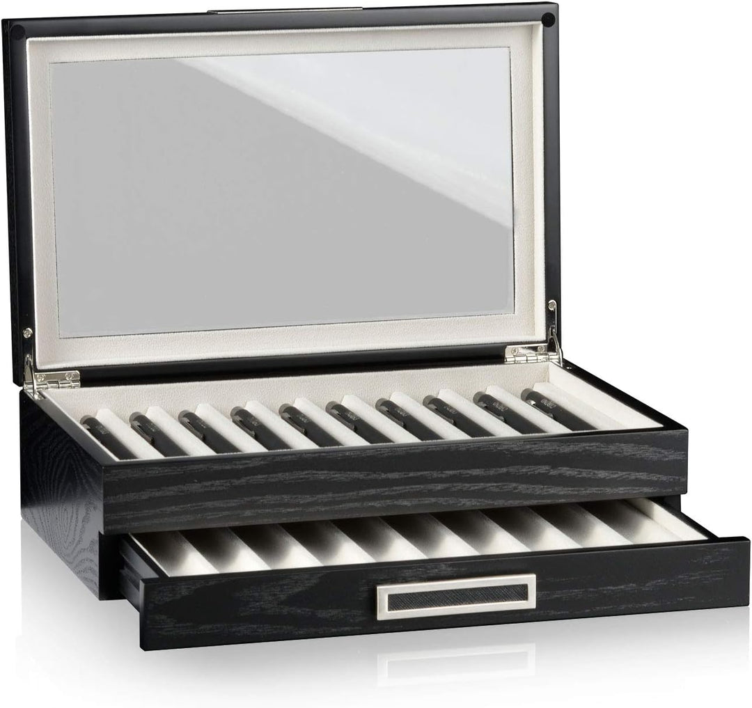 HEISSE & SÖHNE SEIT 1976® Schreibgeräte Box/Aufbewahrung/Vitrine Monteray Esche Furnier in Schwarz f