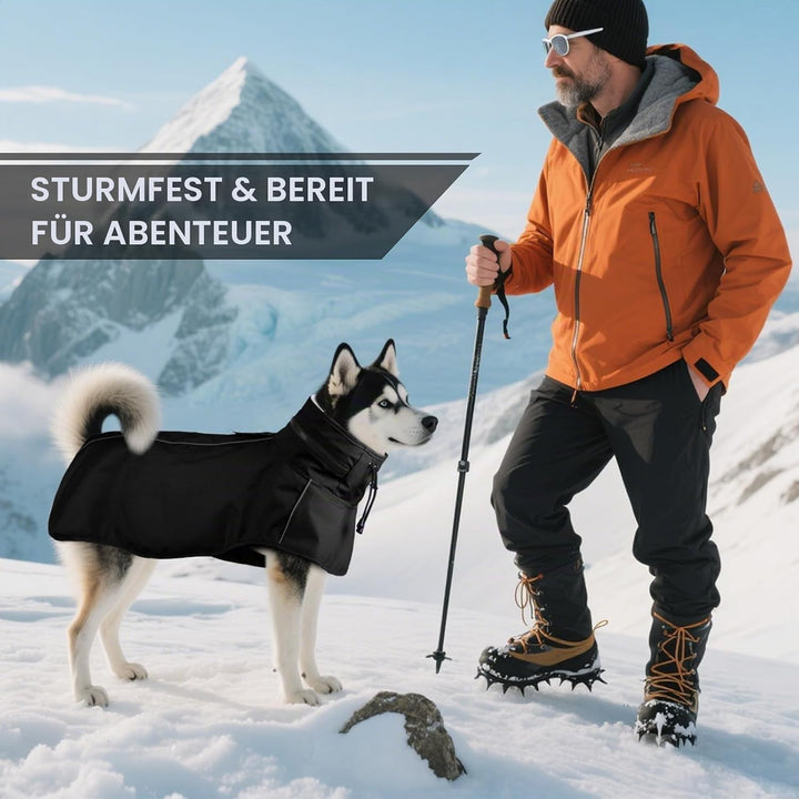 Hunde-Regenmantel – wasserdicht und reflektierend, verstellbare Passform mit Loch für die Leine und