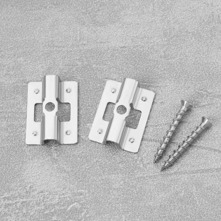 100 Stück Edelstahl-Terrassen-Clips aus Verbundwerkstoff, versteckte Befestigungs-Clips mit 100 Schr