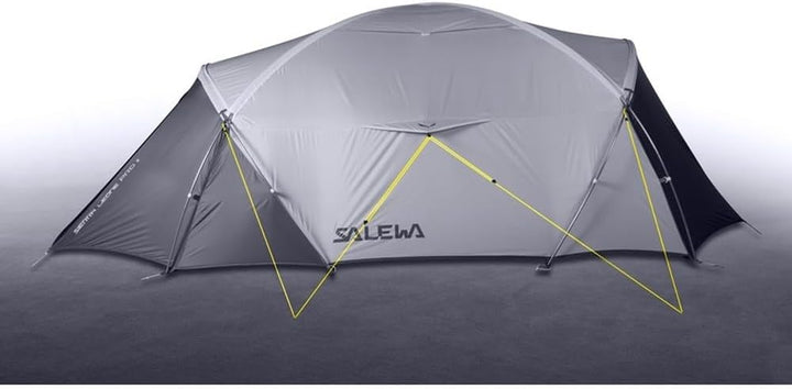 Salewa Zelt Sierra Leone II, Unisex Erwachsene UNI LIGHTGREY/CACTUS, UNI LIGHTGREY/CACTUS