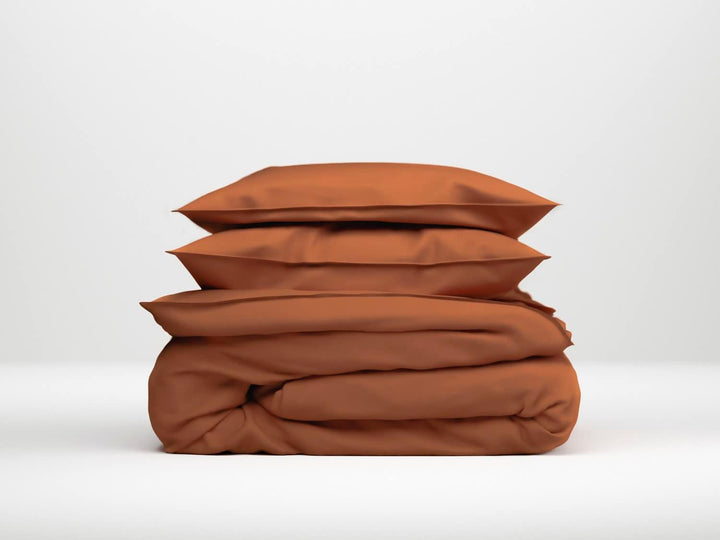 ZO! HOME Bettwäsche Satinado 200x220 100% Baumwolle Mako-Satin Copper Orange