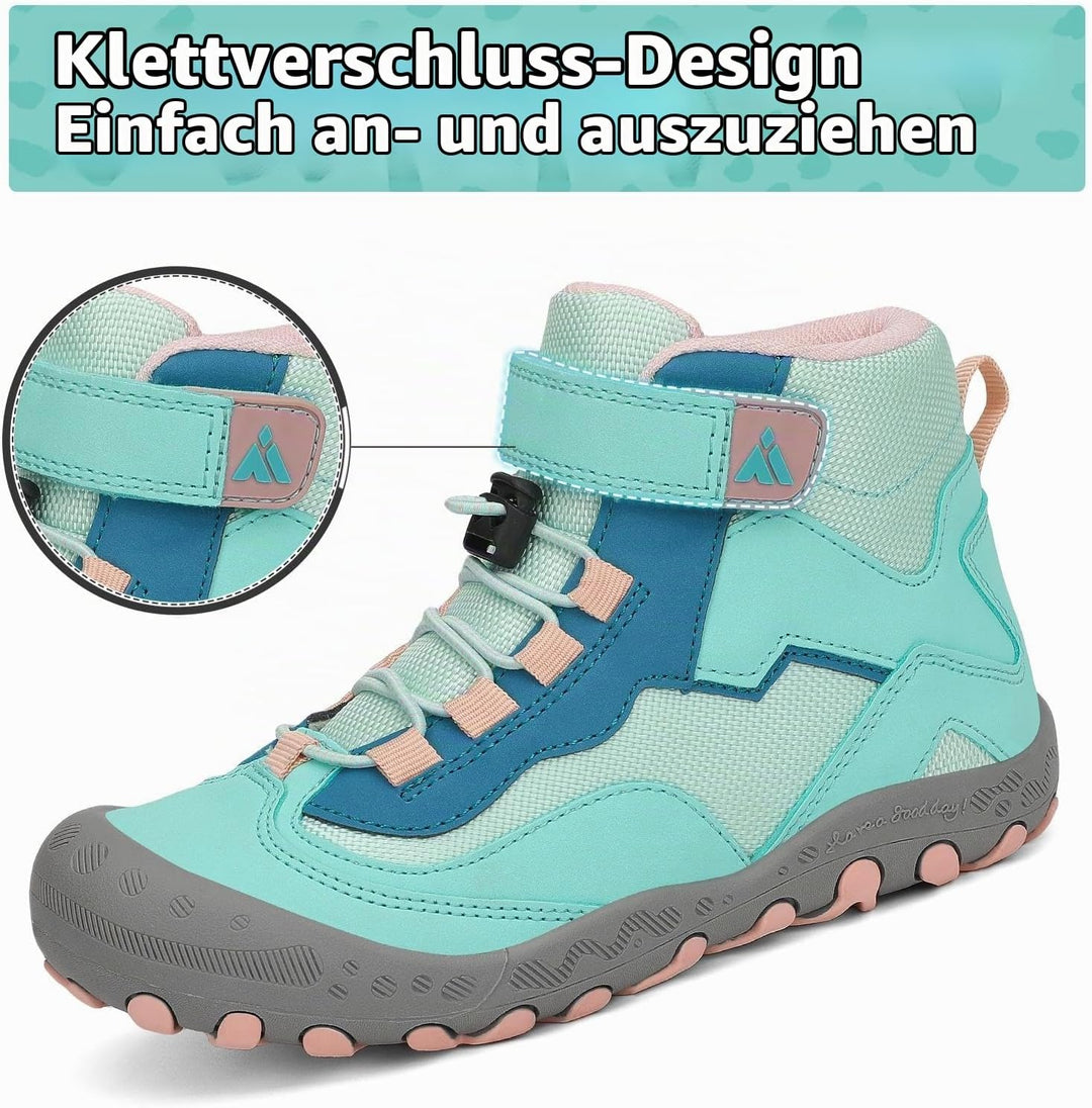Mishansha Kinder Wanderschuhe Rutschfest Leicht Trekking Wanderstiefel für Jungen Mädchen Gr.24-38 G
