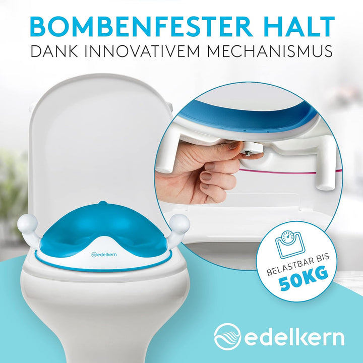 Edelkern Toilettensitz Kinder - Ergonomischer WC Sitz Kinder [bis 50kg] - Universeller Toilettenaufs