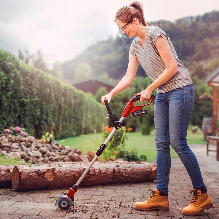 Einhell Akku-Fugenreiniger GE-CC 18 Li Kit Power X-Change (stufenloser Teleskop-Führungsholm, wechse