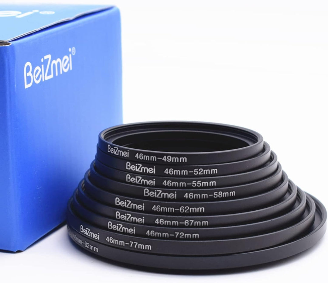 9Stück Kamera Objektiv Filter Ring Kompatibel für 46mm Kamera Objektiv,46-49/46-52/46-55/46-58/46-62