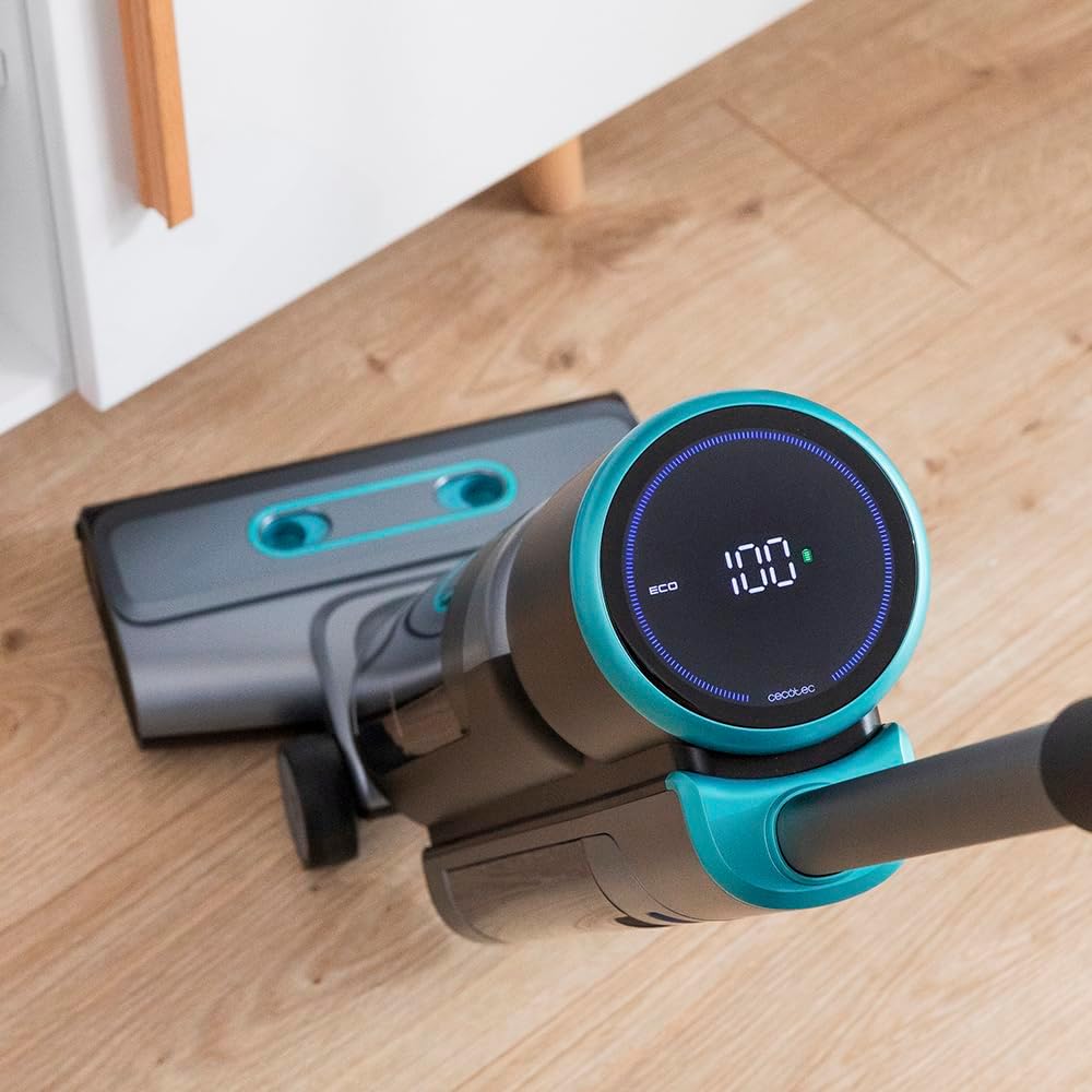 Cecotec Elektrischer Wischmopp mit Selbstreinigungsbasis FreeGo Wash&Vacuum Elite, 200 W, Schrubben