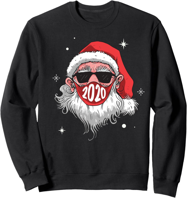 Santa Claus Wearing a Mask - Christmas 2020 Funny Humor Sweatshirt