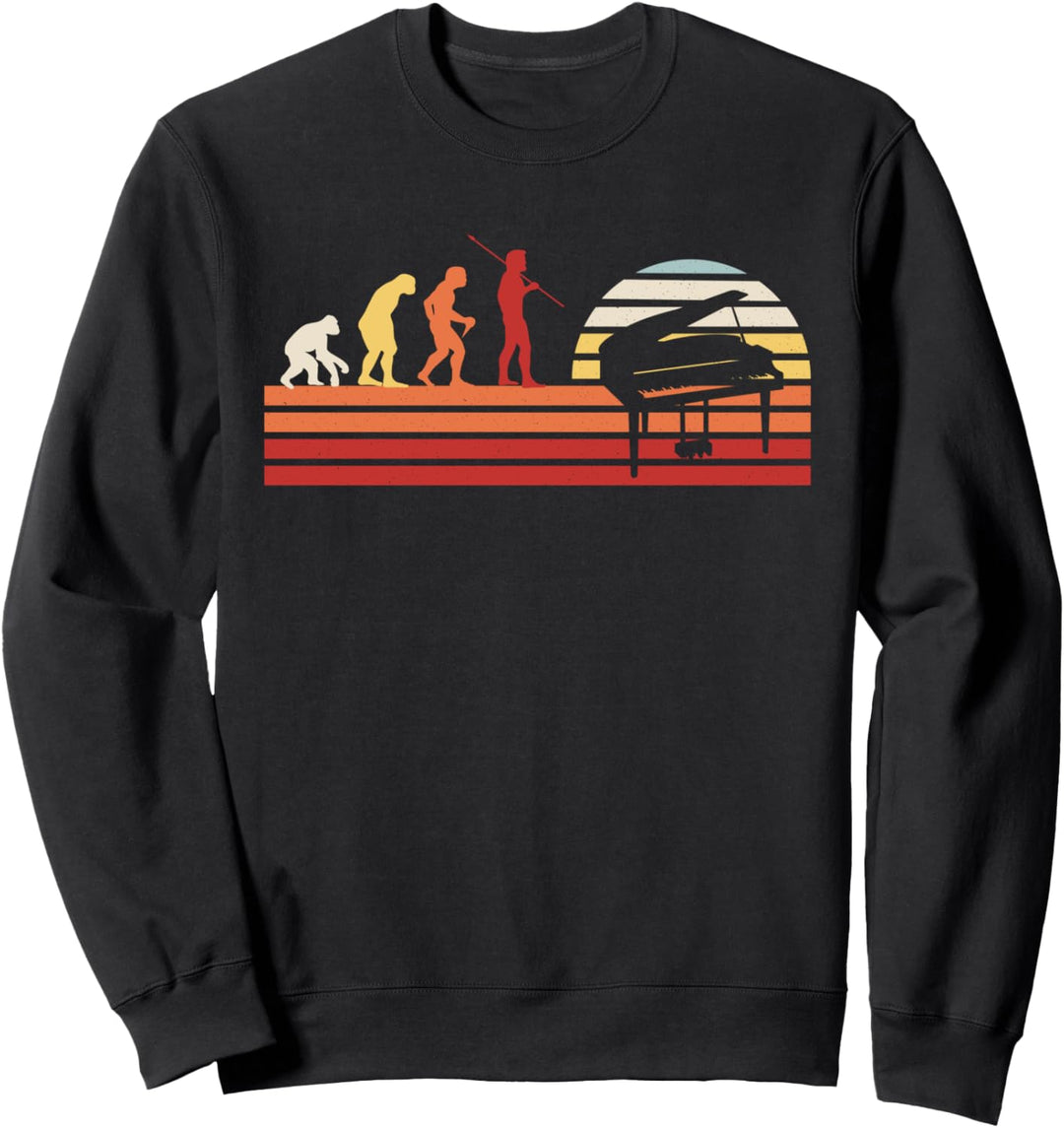 Retro Piano MUsiker Pianist - Vintage Klavier Sweatshirt
