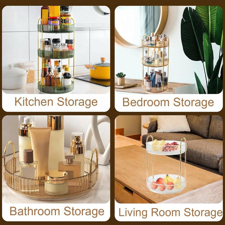 Make Up Organizer 360° Drehbar Schminktisch Organizer Kosmetik Organizer für Kosmetik Skincare Parfü