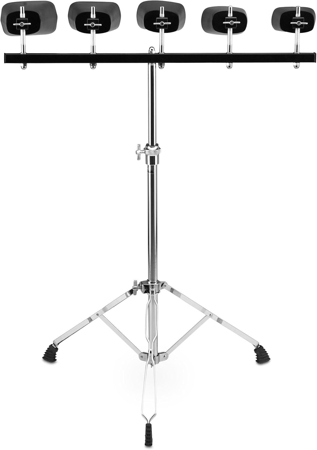 XDrum Cowbell Set, 5 Kuhglocken inkl. Ständer (Percussion, Kuhglockenset, 4",5",6",7",9", robuster,