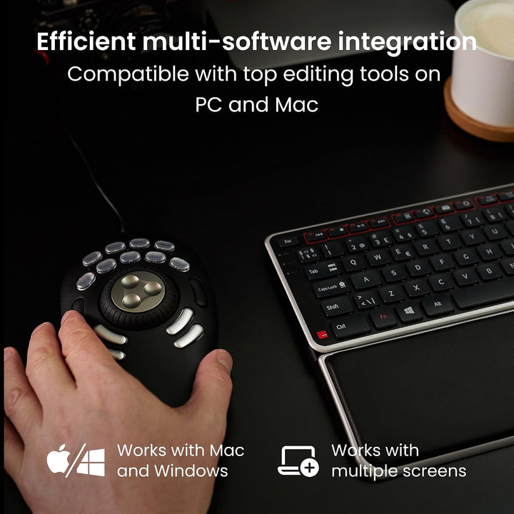 Contour Shuttle PRO v2 - Multimedia Controller mit Jog-Wheel &amp; 15 frei programmierbaren Tasten, idea