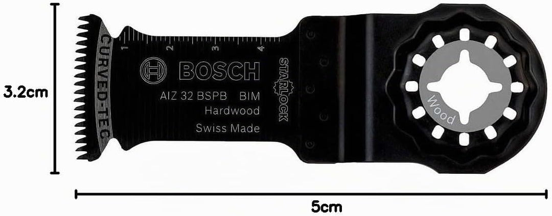 Bosch Professional 5x BIM Tauchsägeblatt AIZ 32 BSPB (für Hartholz, 50 x 32 mm, Zubehör Multifunktio