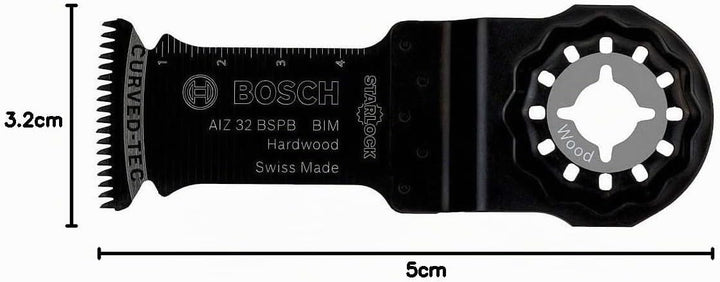 Bosch Professional 5x BIM Tauchsägeblatt AIZ 32 BSPB (für Hartholz, 50 x 32 mm, Zubehör Multifunktio