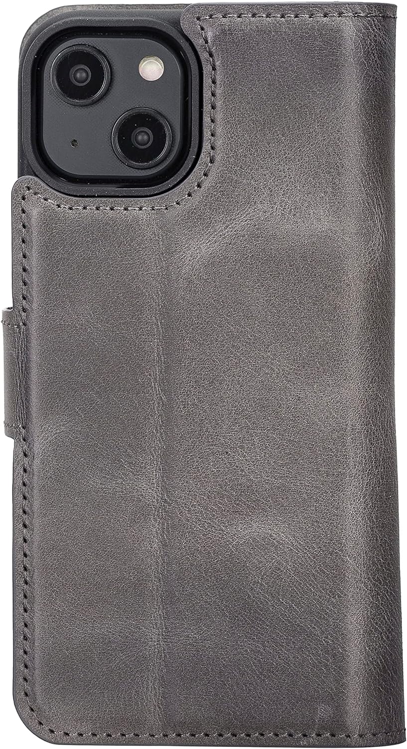 Solo Pelle Lederhülle kompatibel für iPhone 14 in 6.1 Zoll abnehmbare Hülle (2in1) inkl. Kartenfäche