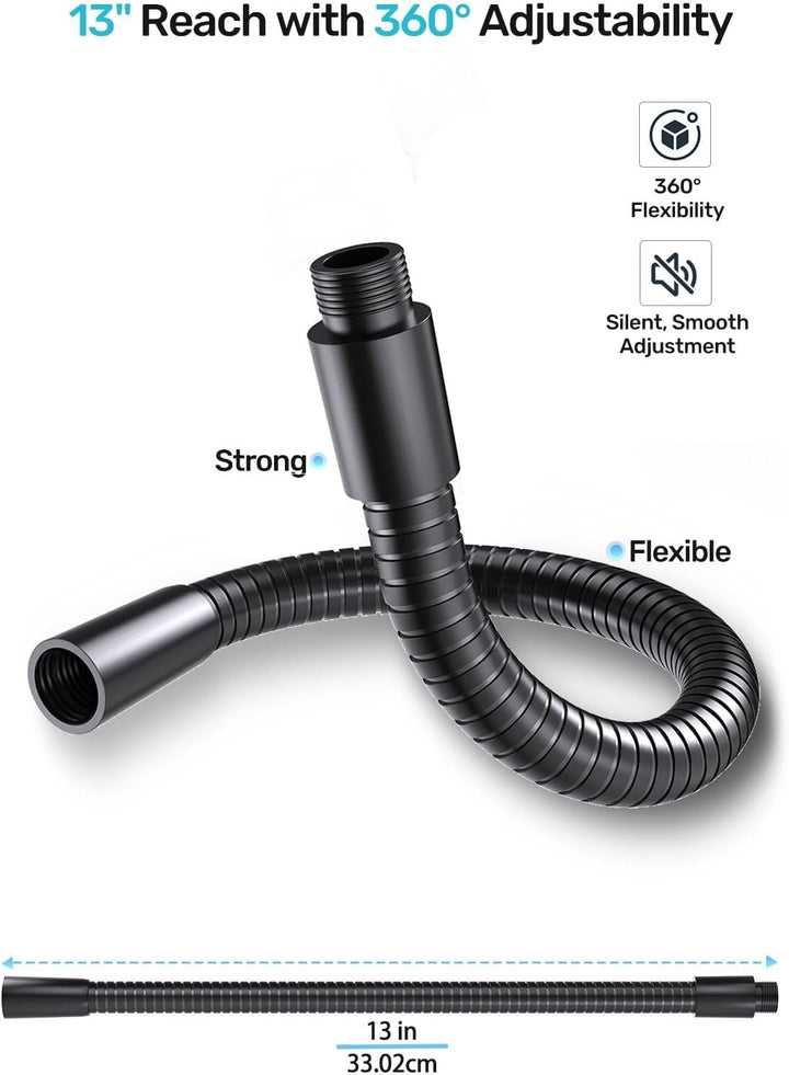 13-Zoll-Mikrofon-Schwanenhals (5/8-27 Gewinde) –Robuster Universal-Mikrofonarm für Mikrofonständer,