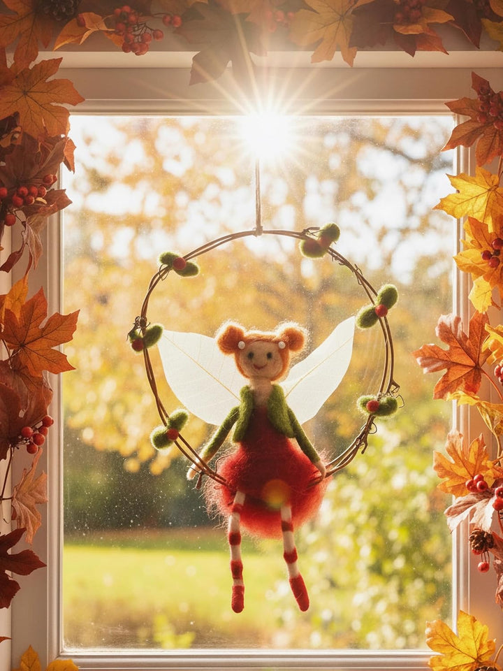 POMMERNTRAUM ® | Weihnachtsdekoration Fensterdekoration Dekofigur Filzfigur Filzfee Filzengel Elfe E