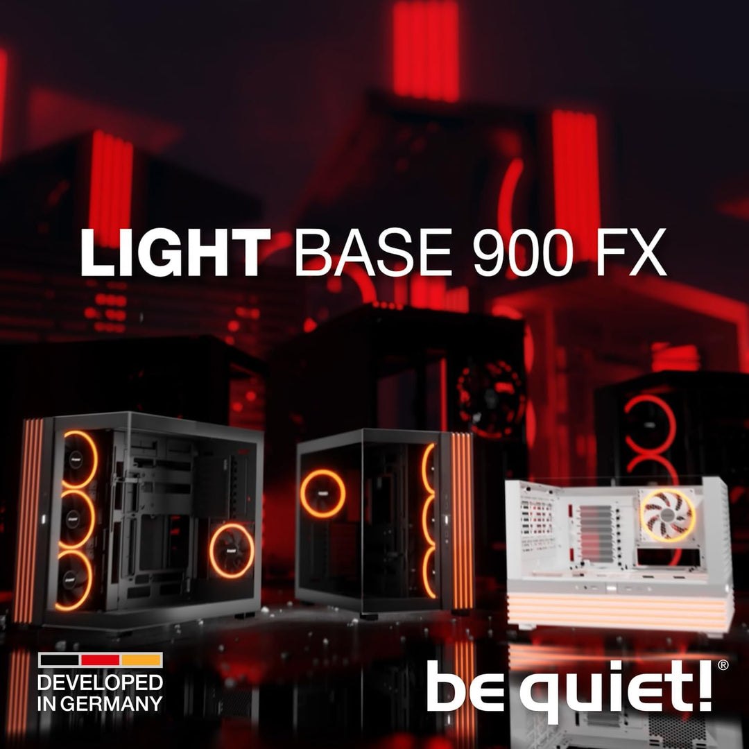 be quiet! Light Base 900 DX Black PC-Gehäuse, atemberaubender Panorama-Blick, Show Case, Dual Chambe