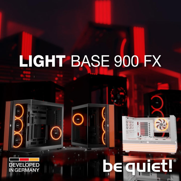 be quiet! Light Base 900 DX Black PC-Gehäuse, atemberaubender Panorama-Blick, Show Case, Dual Chambe