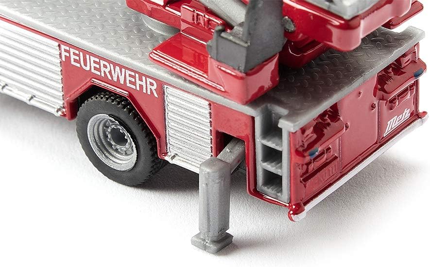 siku 1841, Feuerwehrdrehleiter-Fahrzeug, 1:87, Metall/Kunststoff, Rot, Bewegliche Leiter, Feuerwehrd