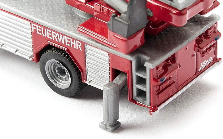 siku 1841, Feuerwehrdrehleiter-Fahrzeug, 1:87, Metall/Kunststoff, Rot, Bewegliche Leiter, Feuerwehrd