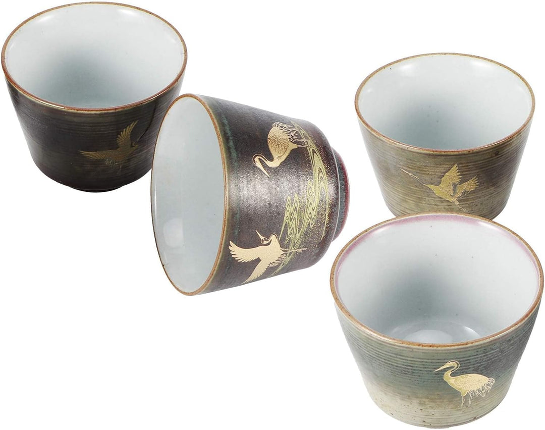 4 Stück Keramikbecher, Keramik-Teetassenset Retro-Tee-Becher in Der Chinesischen/Japanischen Kung-Fu