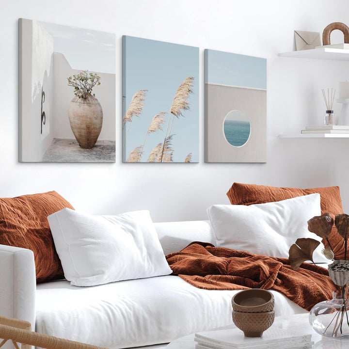 Muralo - Wandbilder Leinwand Set Aufhängefertig - Bilder für Wohnzimmer Schlafzimmer - Moderne Wandd
