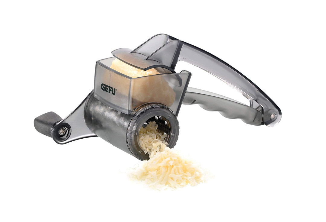GEFU Trommelreibe RULLARE mit 3 Laser Cut Reibtrommeln – Fein-, Grobreibe & Hobel für Gemüse, Käse &