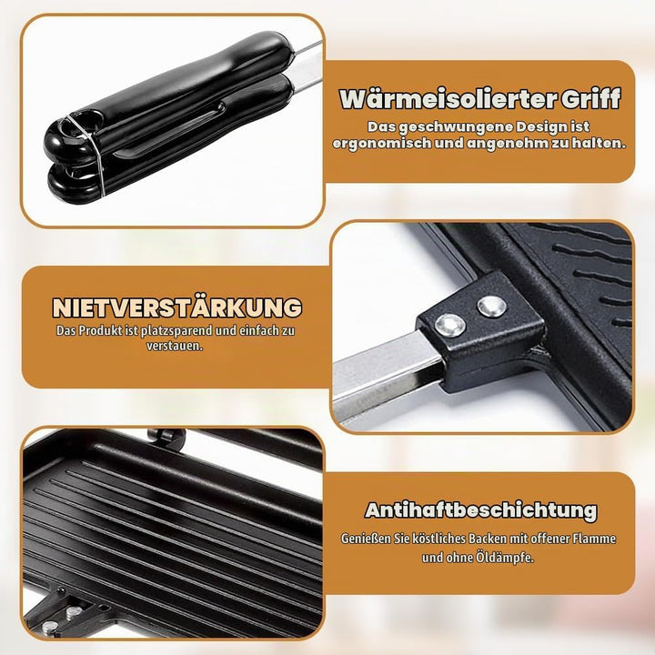 Sandwichmaker, Camping Doppelseitige Bratpfanne, amerikanische Sandwiches, Antihaftbeschichtete Toas