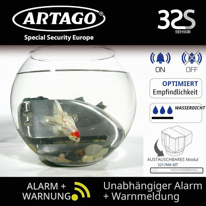 ARTAGO 32S1 Pack Bremsscheibenschloss mit Alarm 120db Hohe Sicherheit + Halterung für BMW (R1250GS,