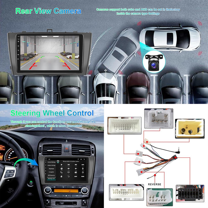Hodozzy 4G+64G Autoradio für Toyota Avensis T27 2008-2015 Android 8 Core 9 Zoll IPS Touchscreen Navi