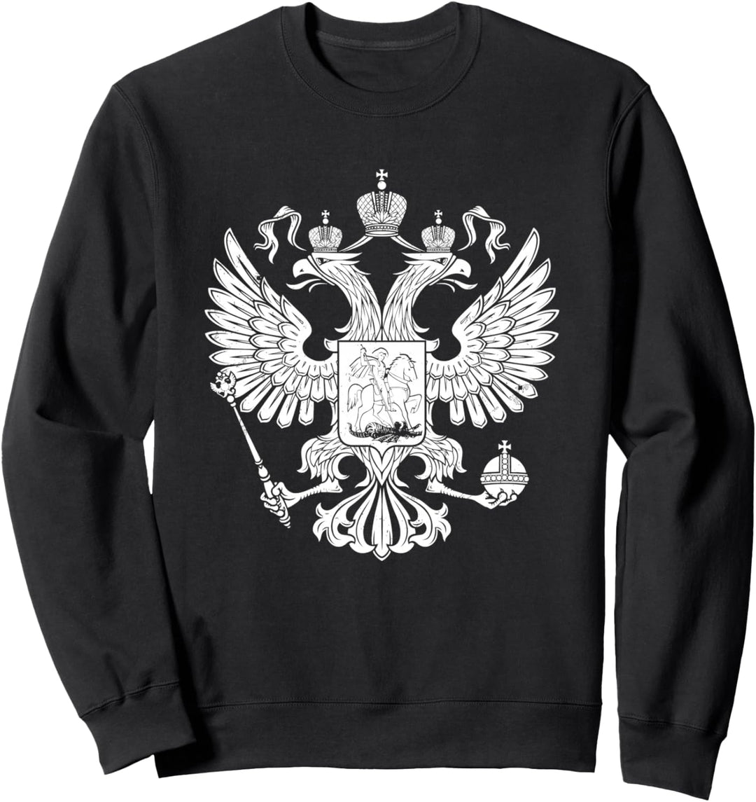 Russicher Adler Doppelkopf Russische Flagge Geschenk Sweatshirt