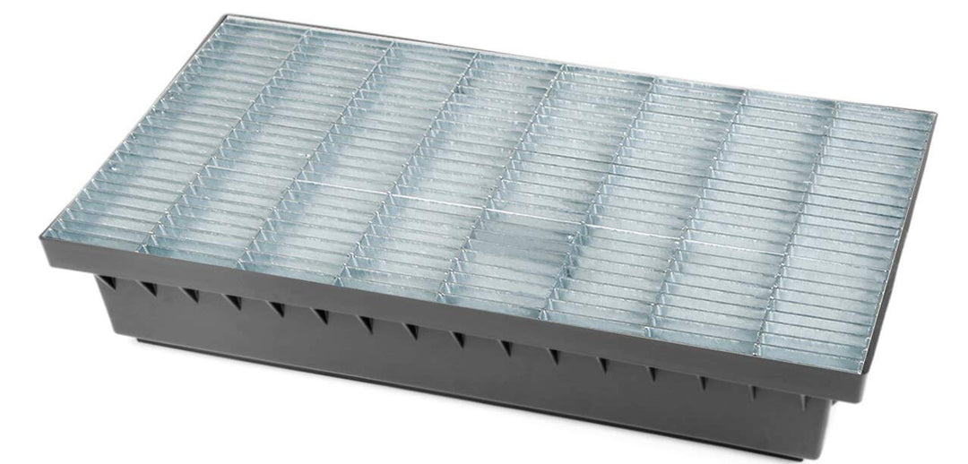 Schuhabstreifer Fussabtreter Fussmatte Abtreter Gitterrost Stahlrost verzinkt 58x37x10cm