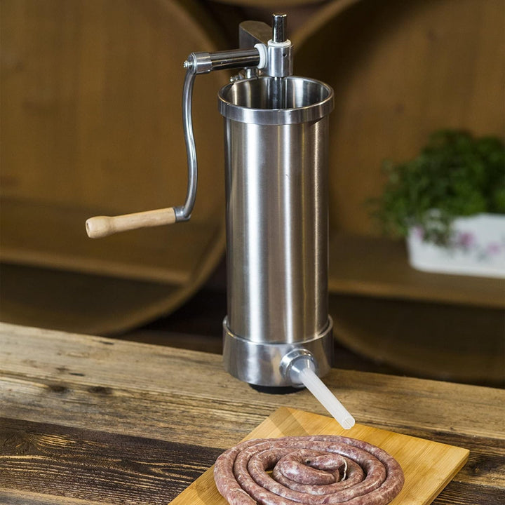 BROWIN® Manuell Wurstfüller aus Edelstahl 311002 | 3 kg vertikale Wurstmaschine | Wurstfüllmaschine