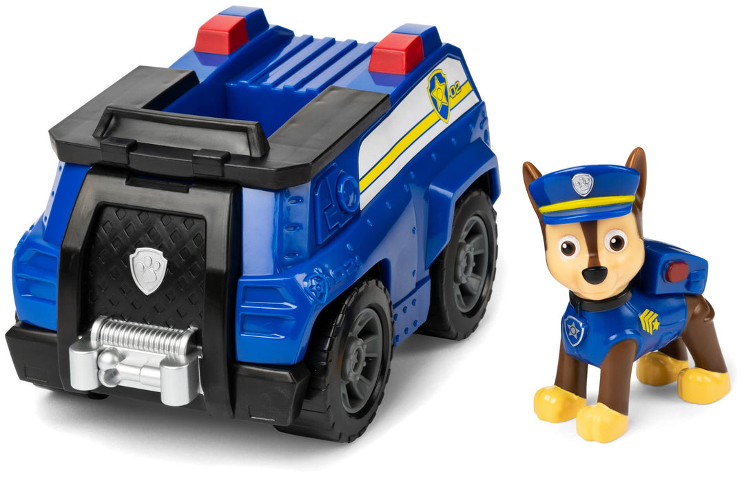 PAW PATROL, Polizei-Fahrzeug mit Chase-Figur (Basic Vehicle/Basis Fahrzeug), Spielzeugauto, ab 3 Jah