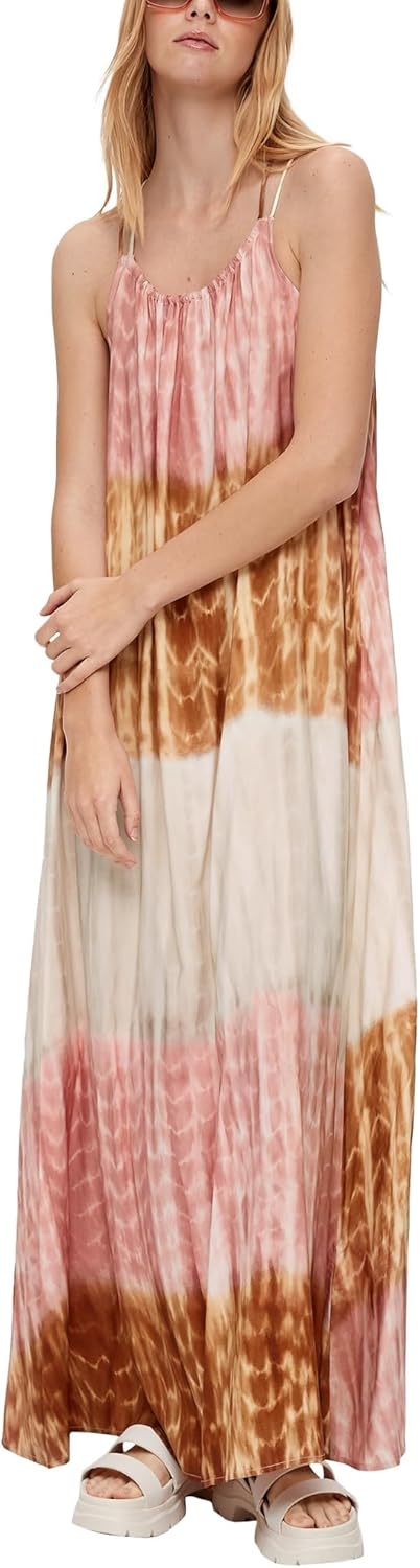 s.Oliver Damen Kleid lang, Orange