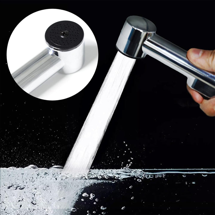 Handbrause für Waschbecken, Bidet Handbrause mit 150cm Schläuche, Halterung und 1/2 Zoll Umschaltven